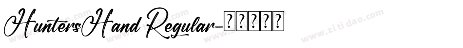 HuntersHand Regular字体转换